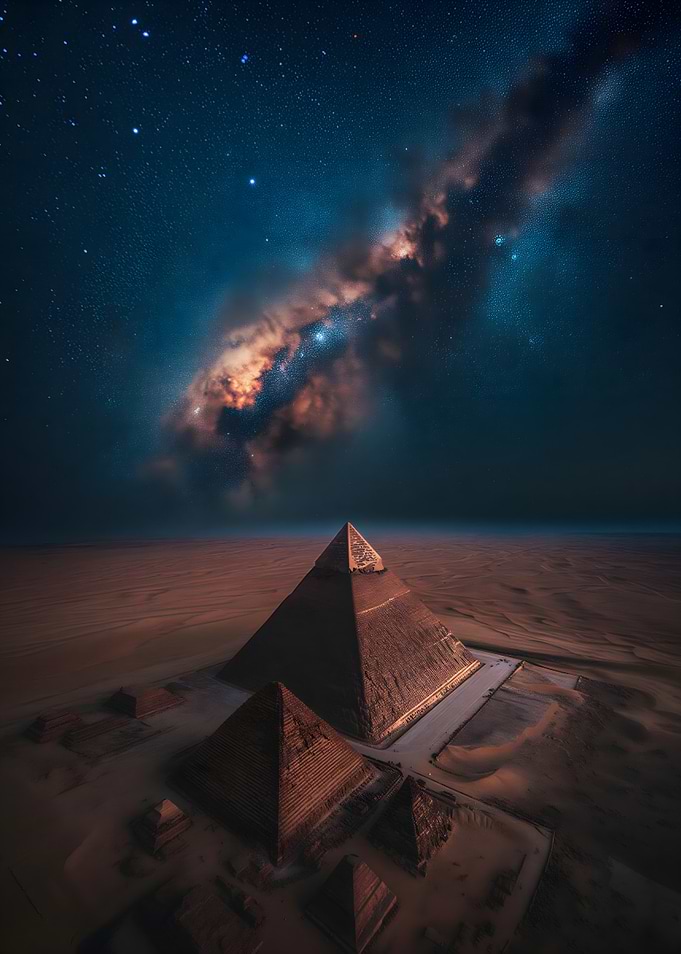Pyramids Under the Milky Way