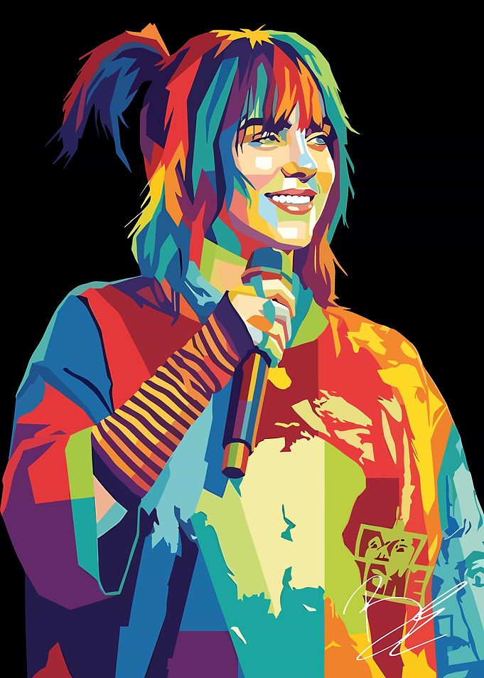 Billie Eilish Pop Art Portrait