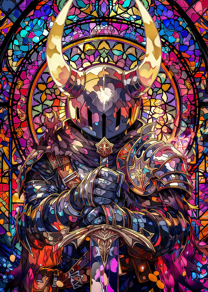 Knight in Stained Glass Armor
