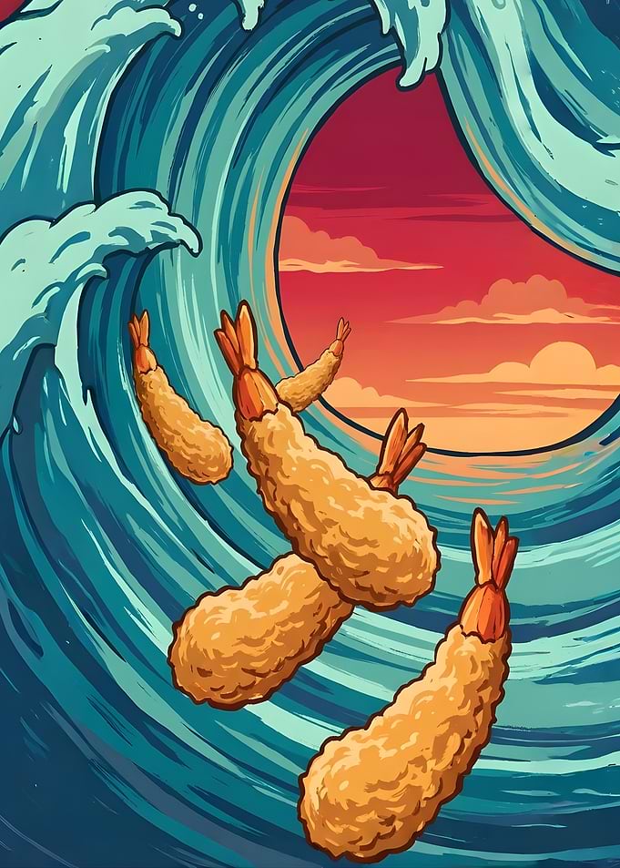 Tempura Shrimp in a Wave