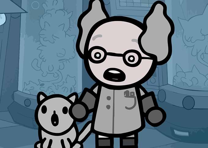 Mad Scientist with Cat in Lab Mewgenics!
