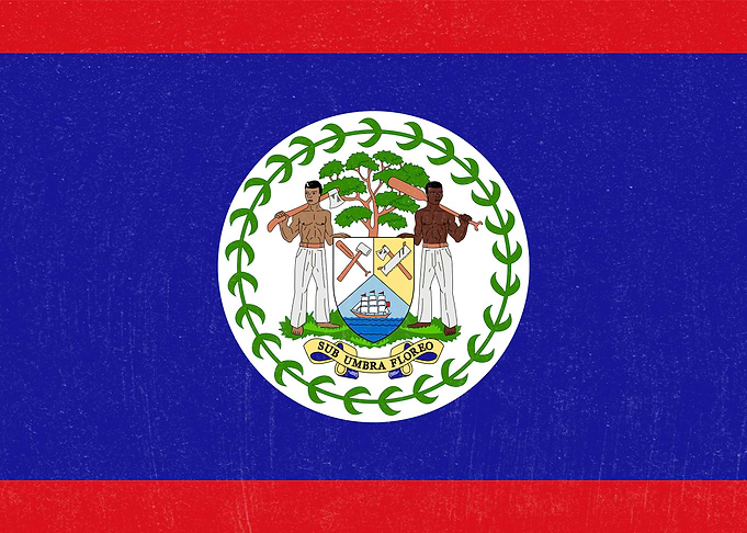 Belize Flag Distressed