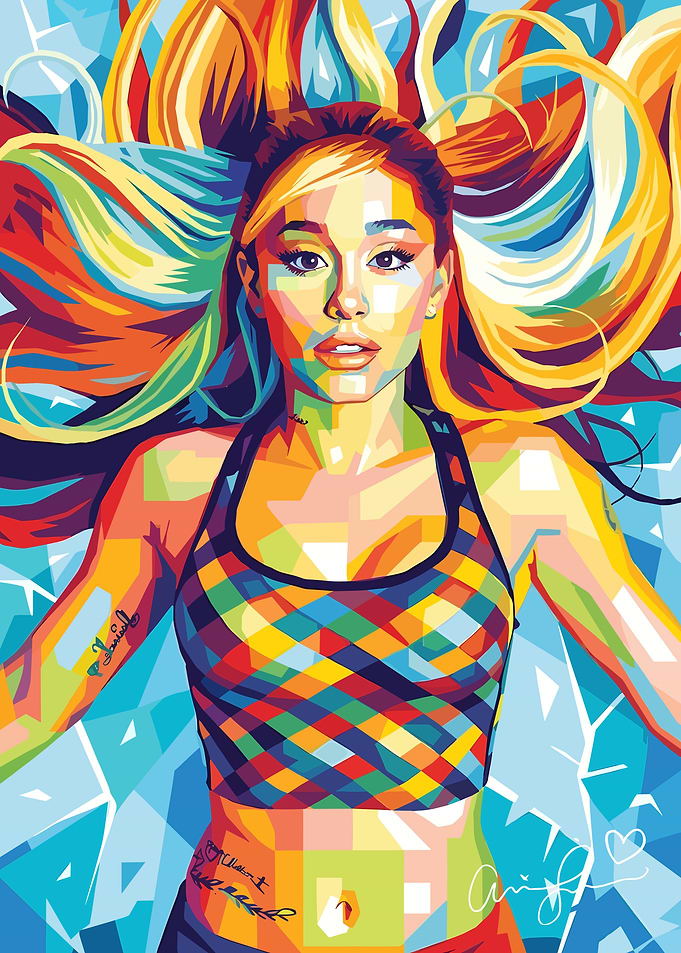 Ariana Grande Pop Art Portrait