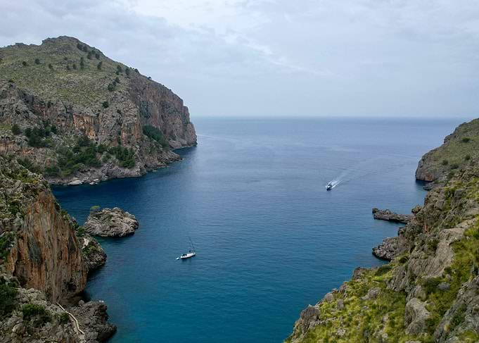 Boats in a Mediterranean Cove