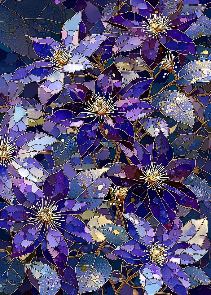 Stained Glass Floral Pattern