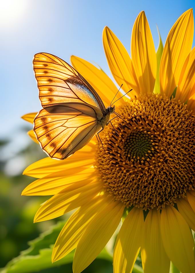Butterfly on a Sunflower