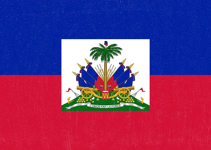 Haiti Flag Distressed