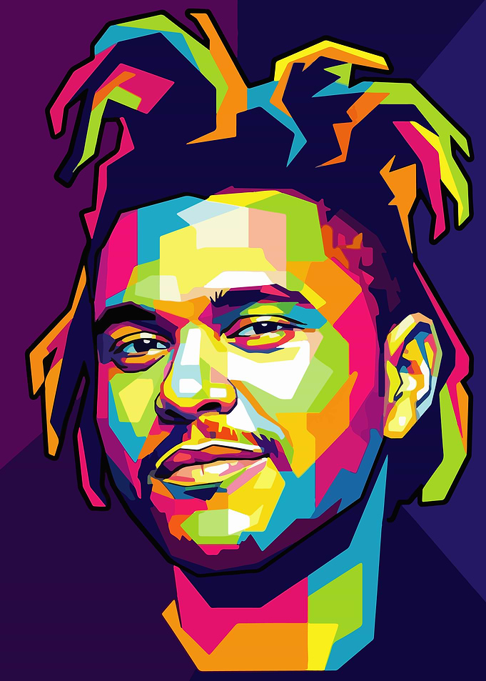 Colorful WPAP Portrait of a Man