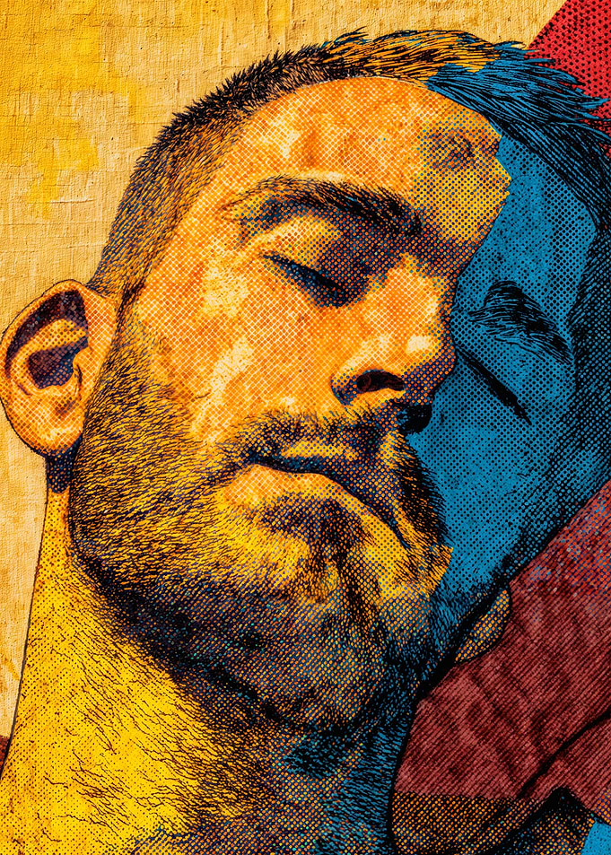 Vibrant Halftone Pop Art Portrait