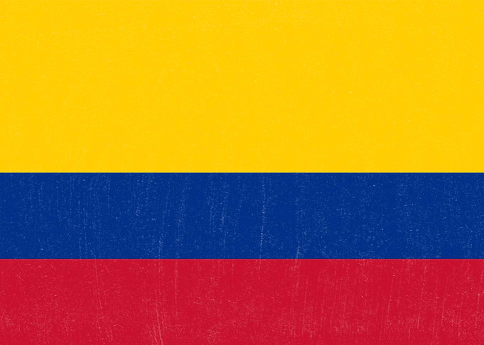 Colombia Flag Distressed