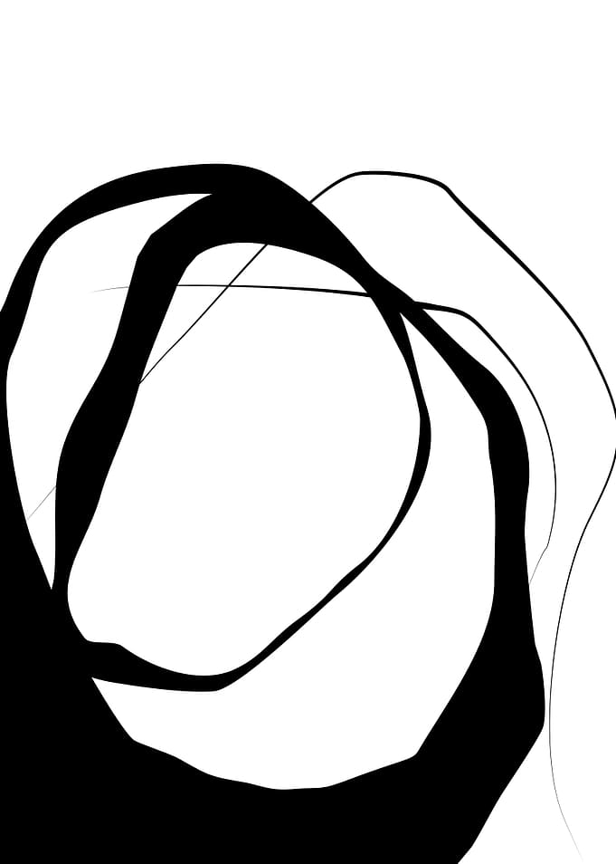 Abstract Black and White Swirls