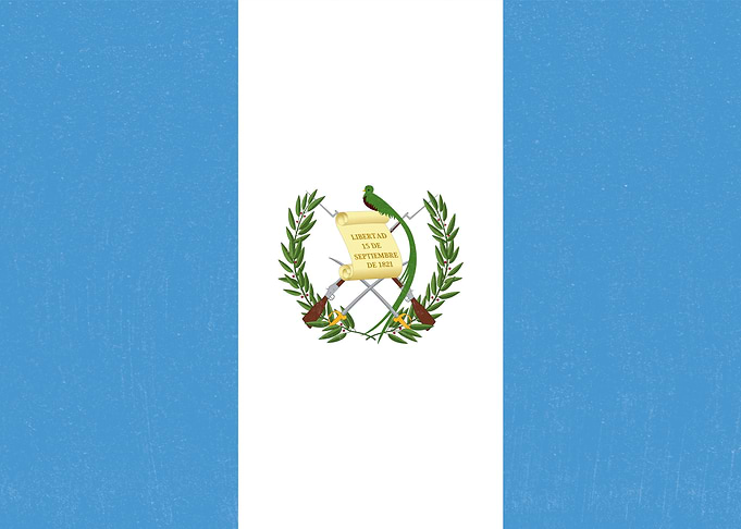 Guatemala Flag Distressed