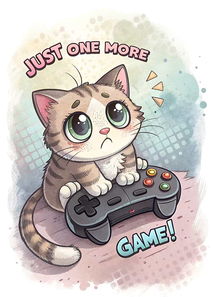 Cute Cat Gamer