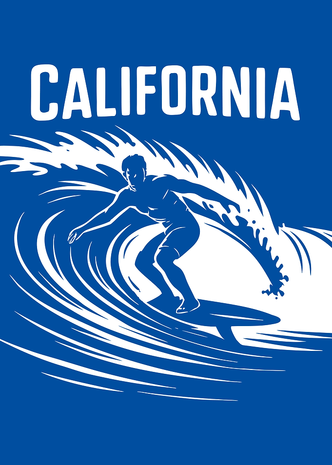 California Surfer on Wave