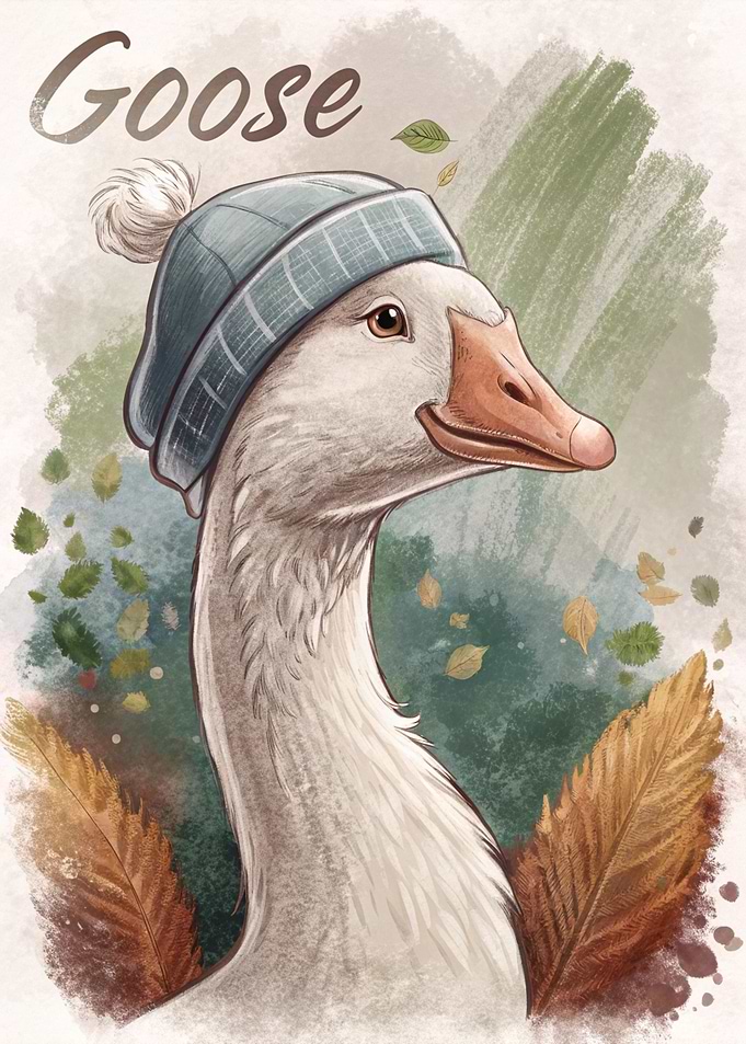 Goose Wearing a Hat