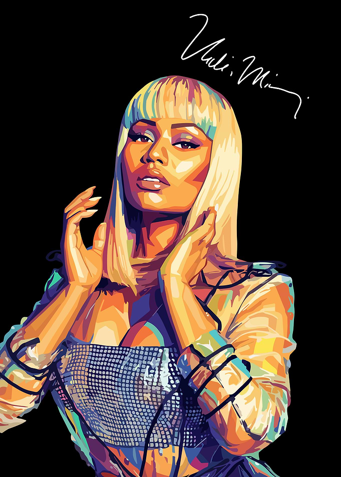 Nicki Minaj Pop Art Portrait