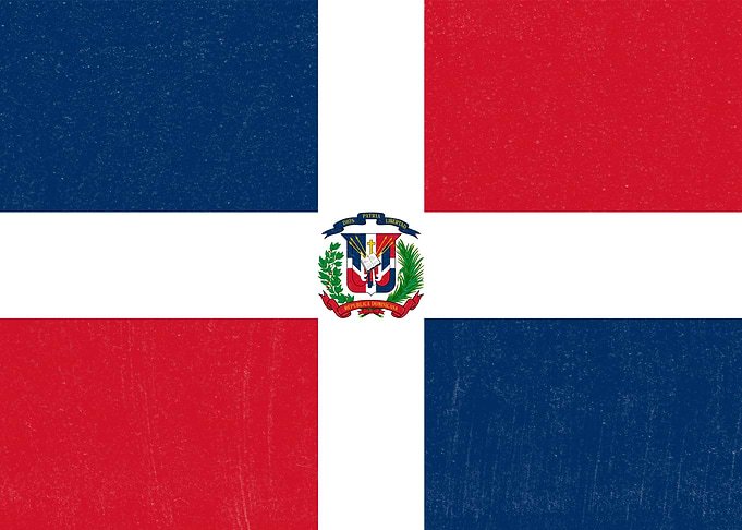 Dominican Republic Flag Distressed