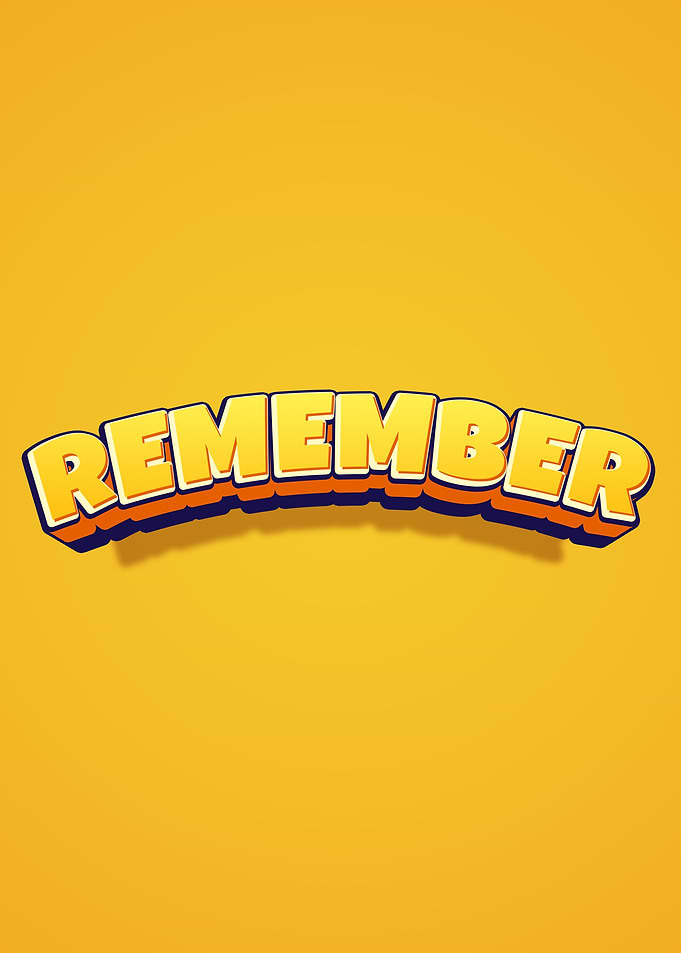 Remember text art