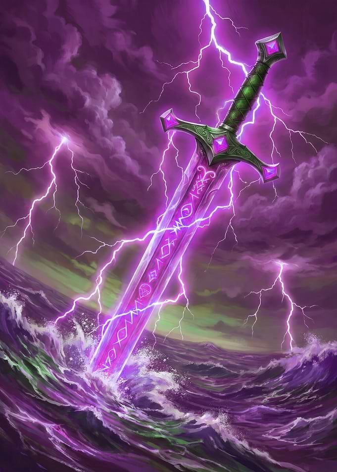 Magical Sword in Lightning Storm