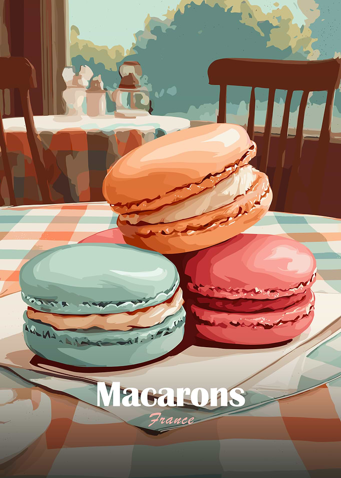Macarons with France text