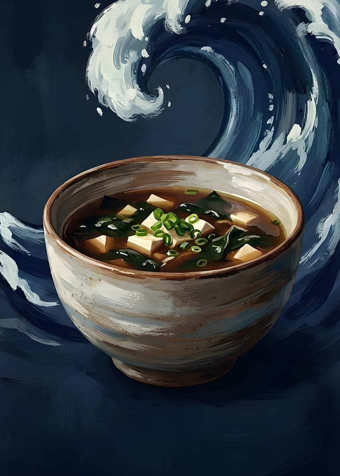 Miso Soup with Tofu and Seaweed