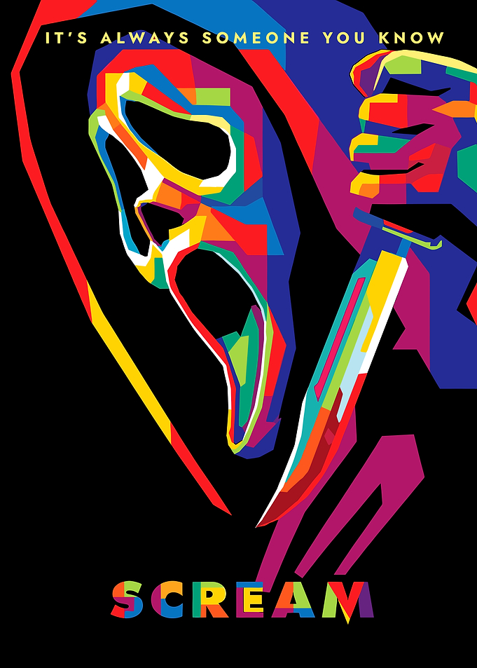 Scream Ghostface Pop Art Poster