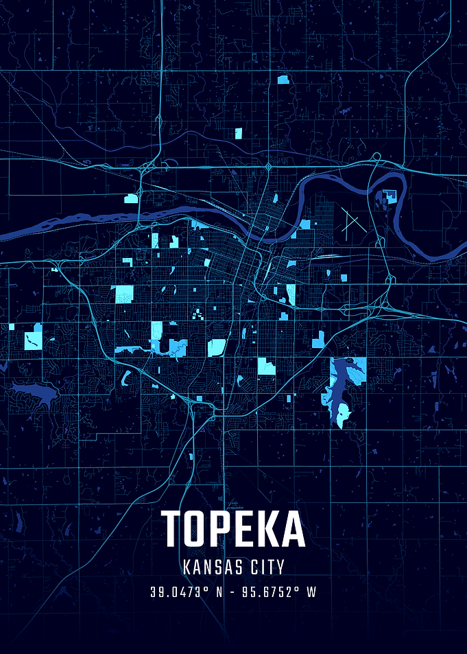 Topeka Kansas City Midnight Map