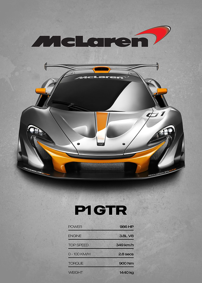 McLaren P1 GTR Poster