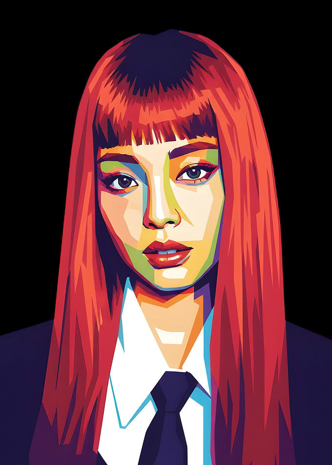 Jennie Kim Pop Art Portrait