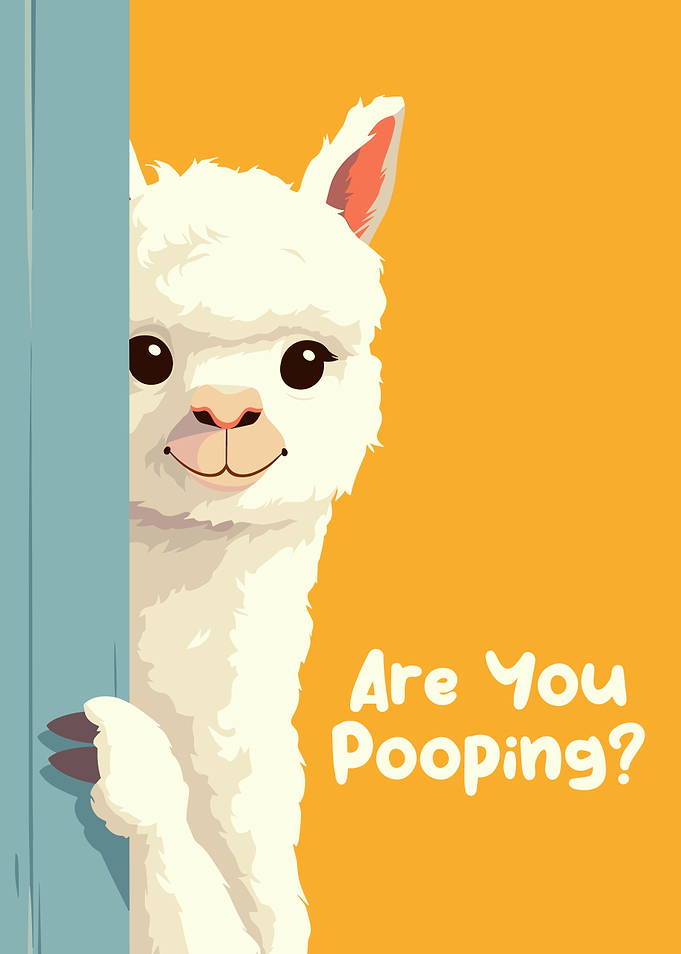 Cute Llama Peeking Around Corner
