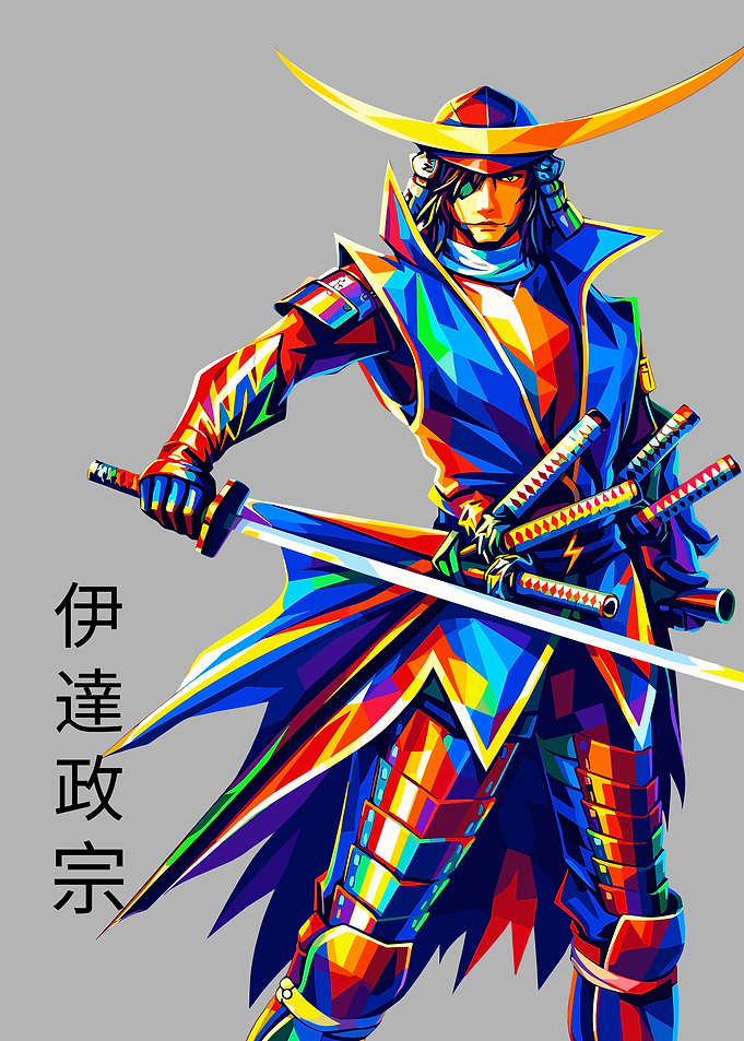 Colorful Samurai Warrior