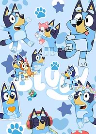 Bluey and Friends Cartoon Pattern