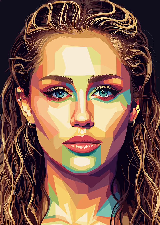 Miley Cyrus Pop Art Portrait