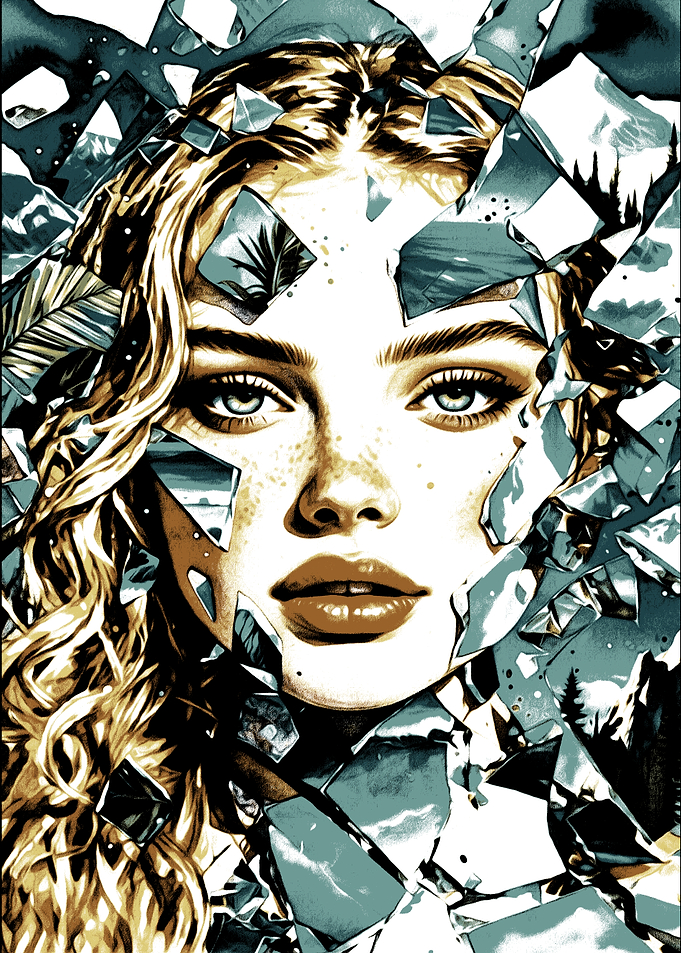 Shattered Portrait of a Woman