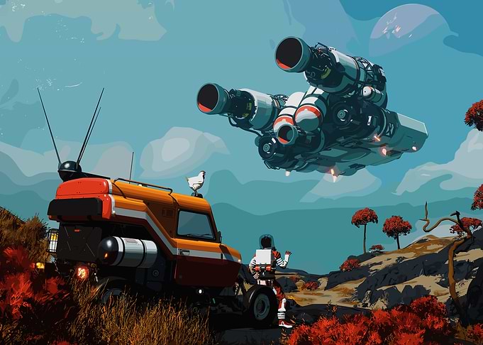 Breathedge Alien Planet Exploration Scene