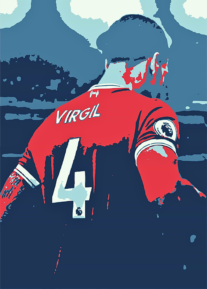 Virgil van Dijk Pop Art