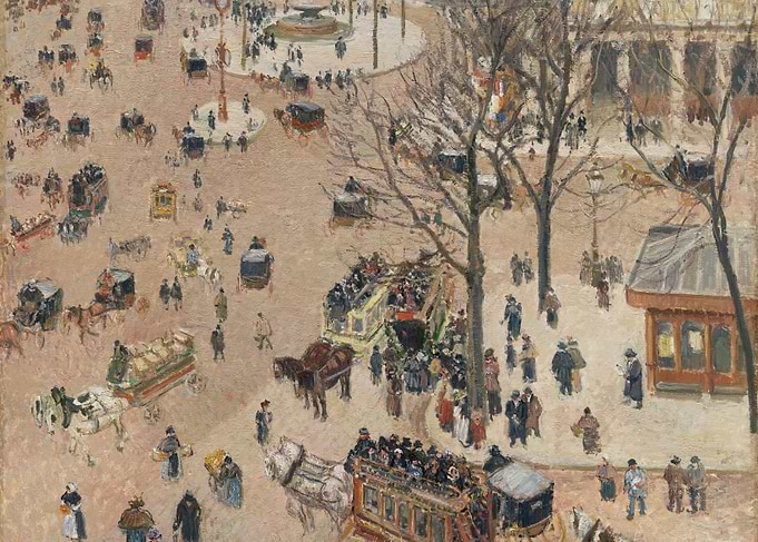 Impressionist City Street Scene
