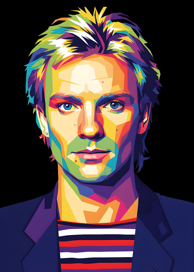 Pop Art Portrait of Sting