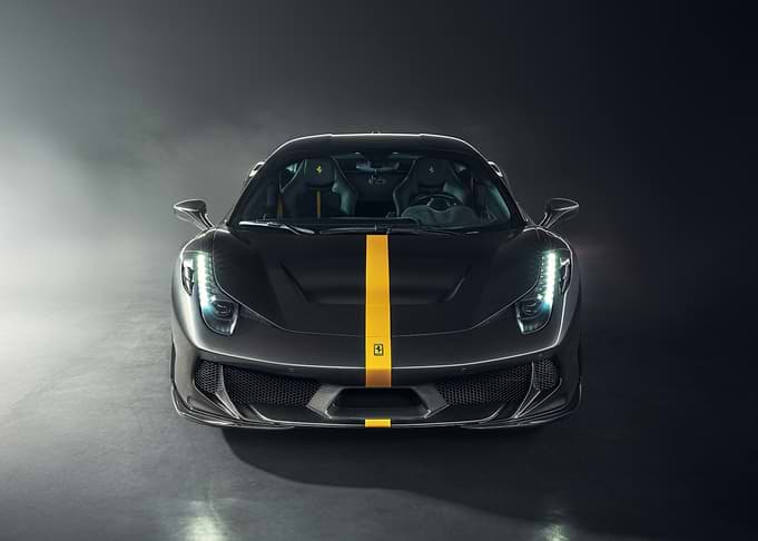 Dark Ferrari with Yellow Stripe