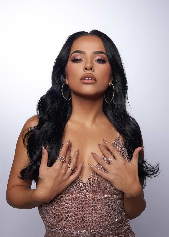 Becky G in a Sequin Dress