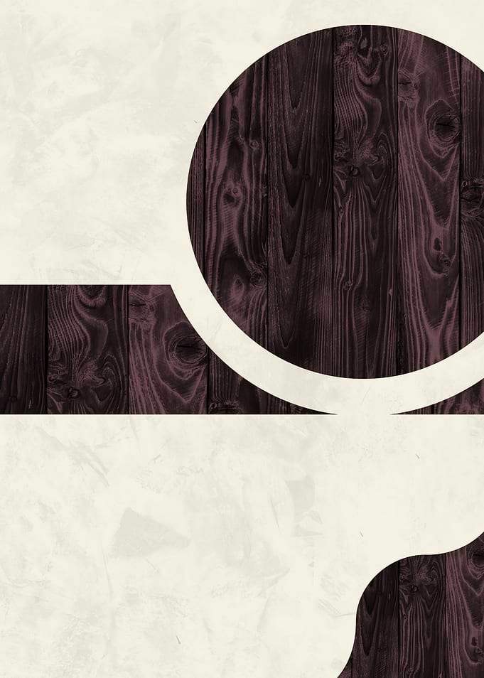 Dark Wood Grain with Cream Overlay