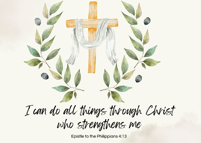 Christian Cross with Floral Wreath