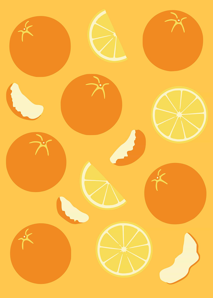 Orange and Lemon Slices Pattern