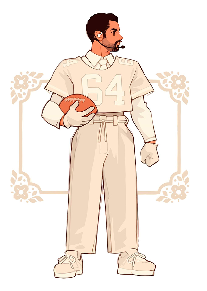 Bad Bunny Super Bowl Uniform Holding Ball