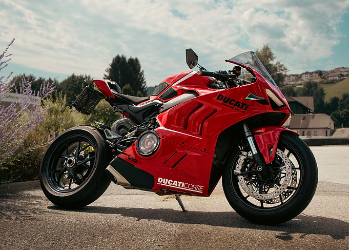 Red Ducati Motorcycle