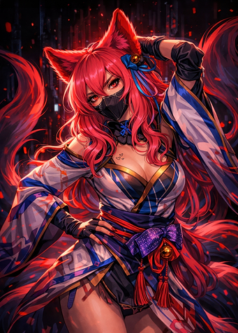 Kitsune Girl in Kimono