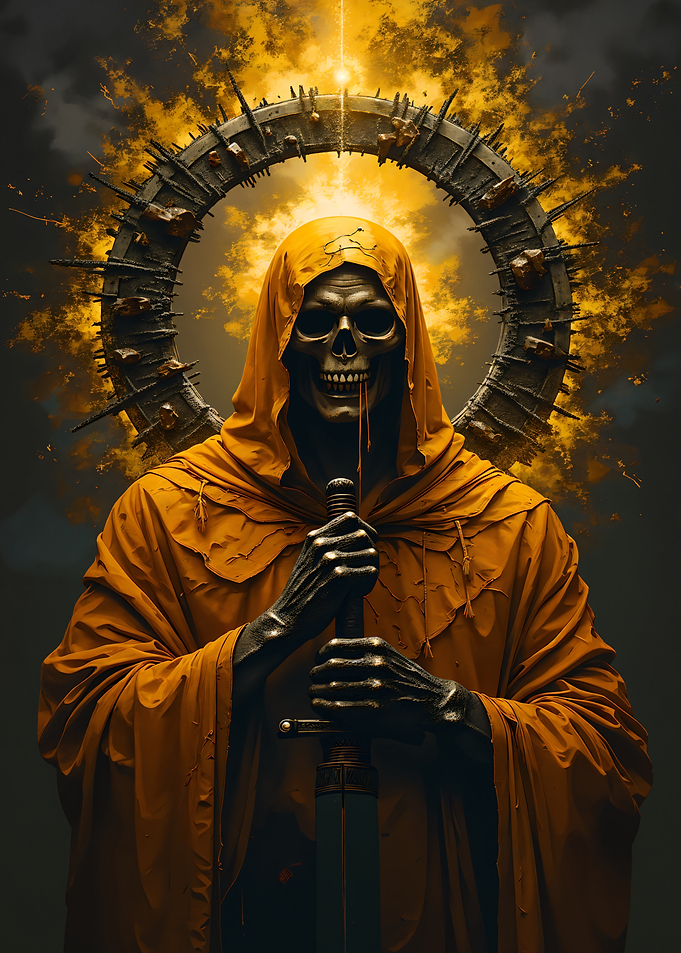 Grim Reaper with Sword and Halo