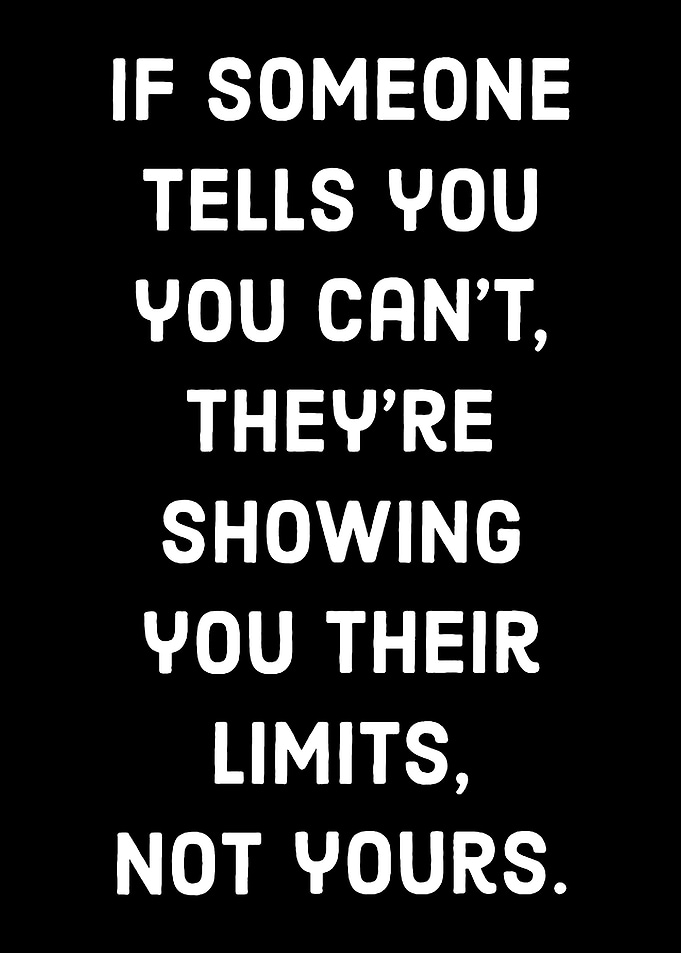 Inspirational quote about limits