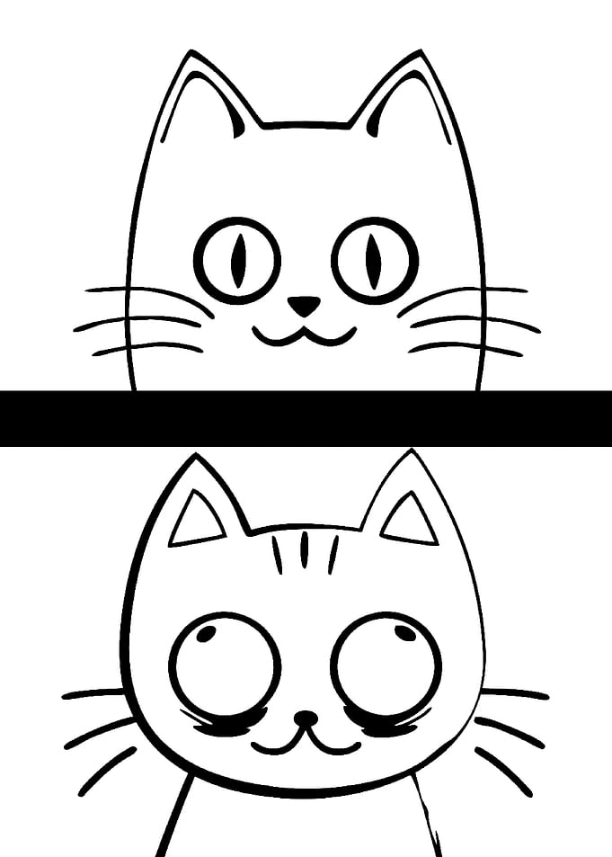 Two Cartoon Cats