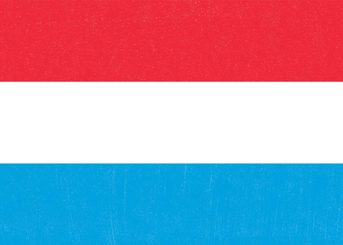 Luxembourg Flag Distressed